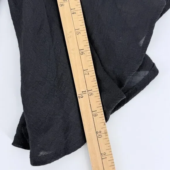 Boho Embroidered Babydoll Dress Black Cottagecore Flowy Fairy Style S - Picture 8 of 16